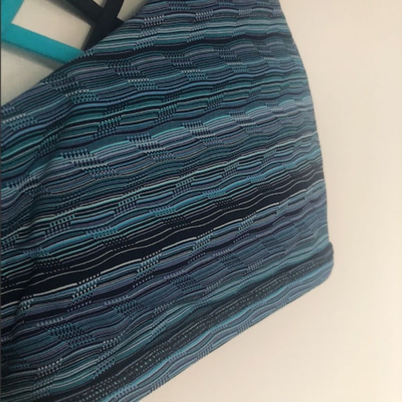 Lululemon Free to Be Wild Bra - Blue and Black Stripes - Picture 3 of 3